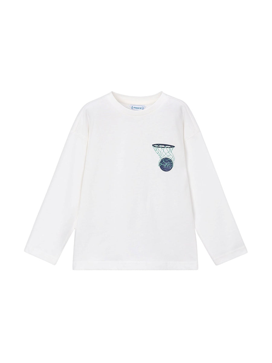 Camisola back print Nata (Creme / Pérola)  para Menino - Mayoral
