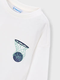 Camisola back print Nata (Creme / Pérola)  para Menino - Mayoral