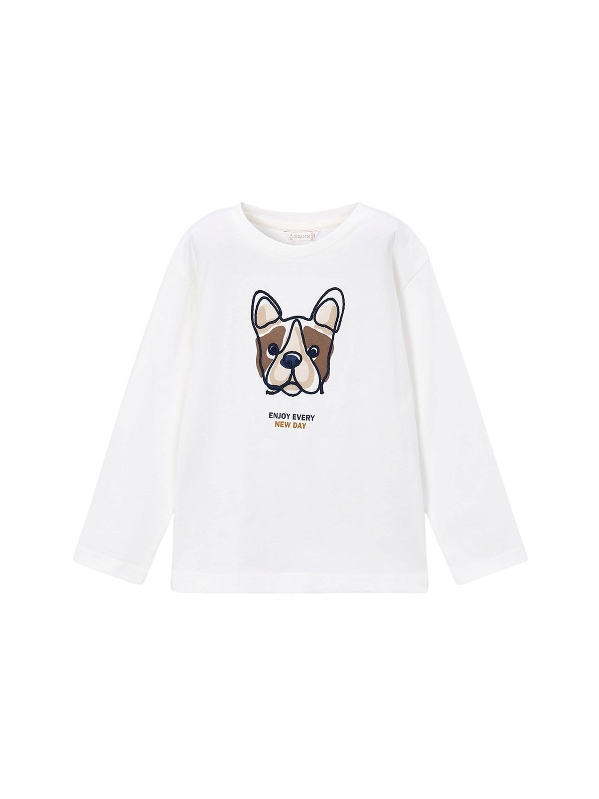 Camiseta m/comp. bordada Nata (Creme / Pérola)  para Menino - Mayoral