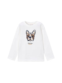 Camiseta m/comp. bordada Nata (Creme / Pérola)  para Menino - Mayoral