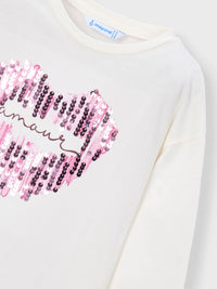 Camisola Crú-malva (Lilás)  para Menina - Mayoral