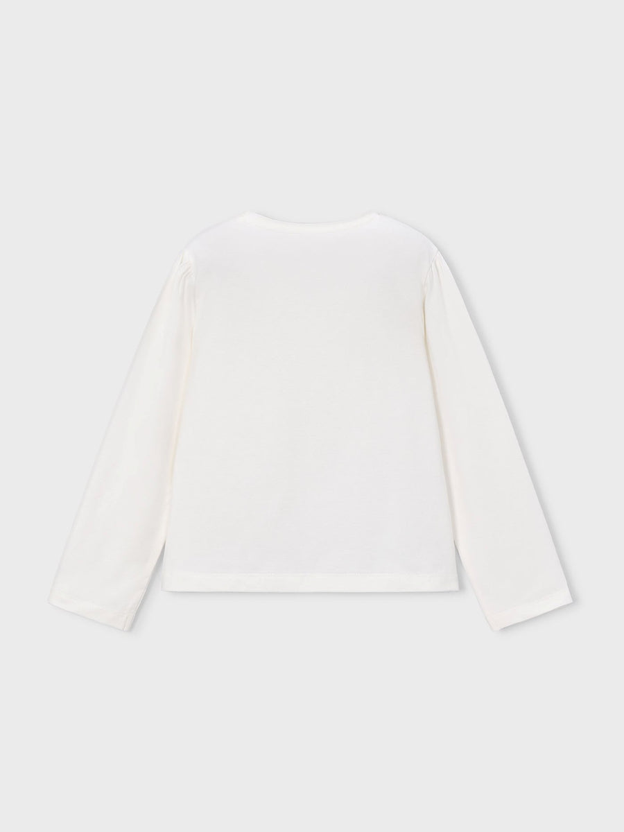 Camiseta m/comp. clássica Crú-preto (Preto)  para Menina - Mayoral