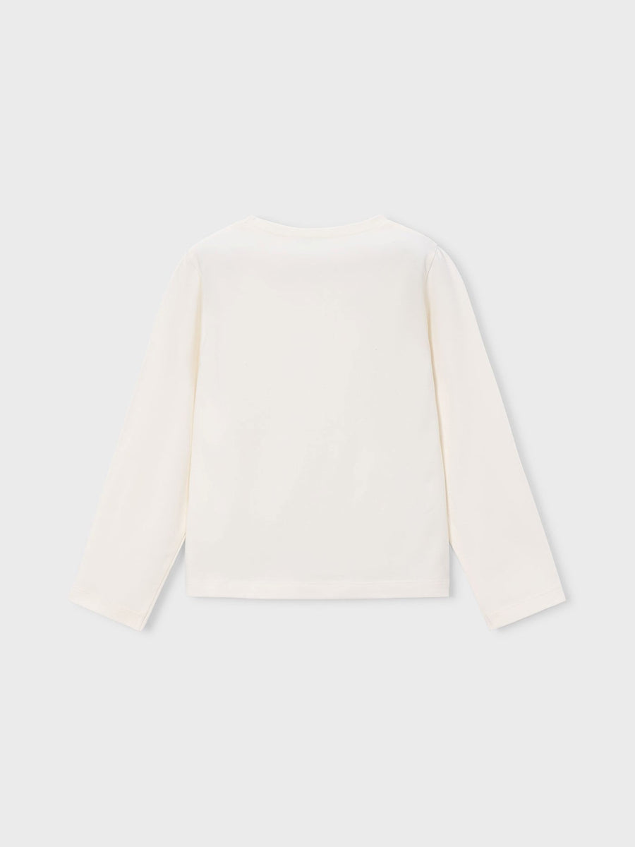 Camiseta m/comp. clássica Crú-vermel (Vermelho)  para Menina - Mayoral
