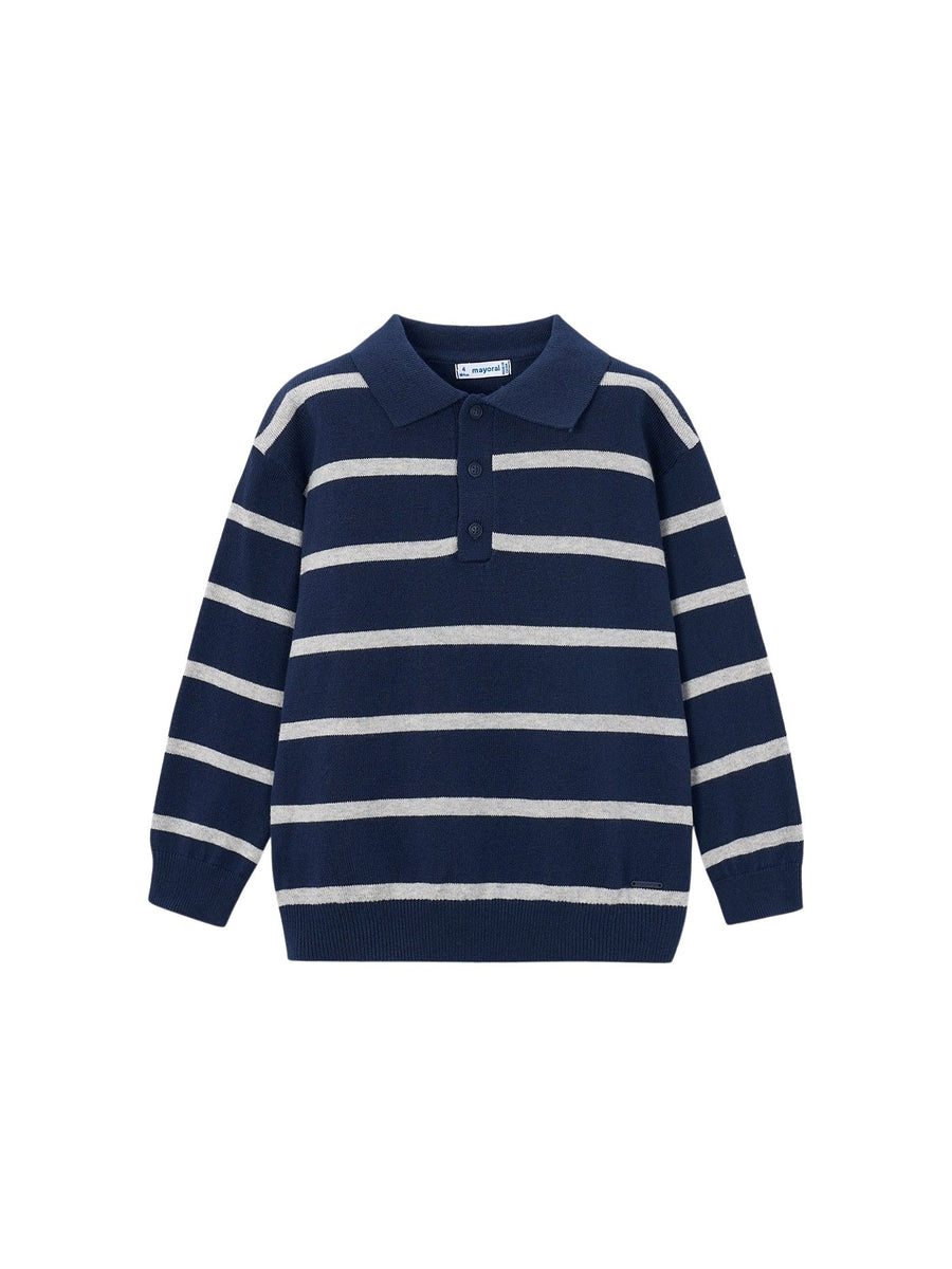 Polo m/comp. tricotosa Azul (Marinho)  para Menino - Mayoral