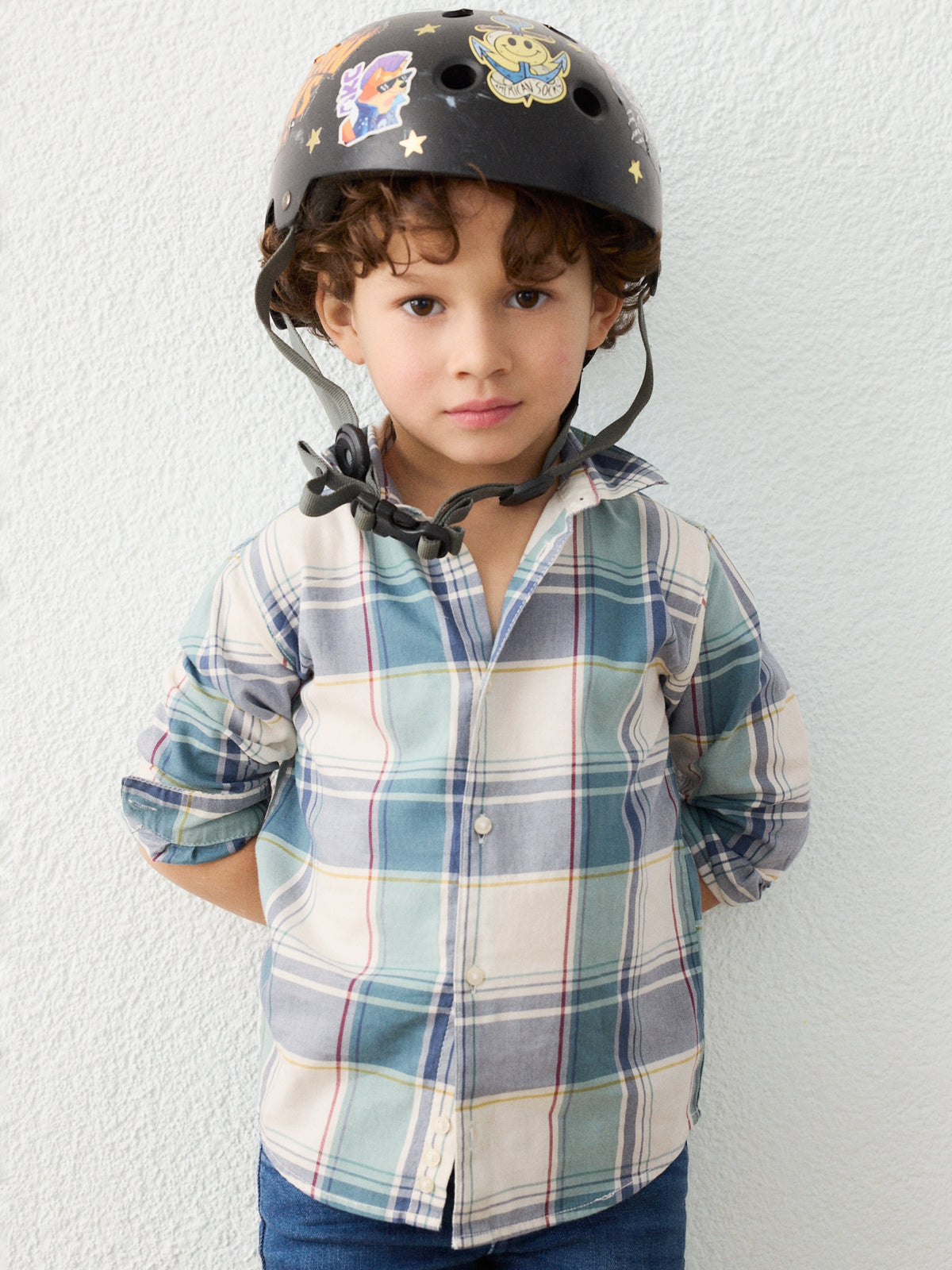 Camisa m/comp.xadrez Lago (Turquesa)  para Menino - Mayoral