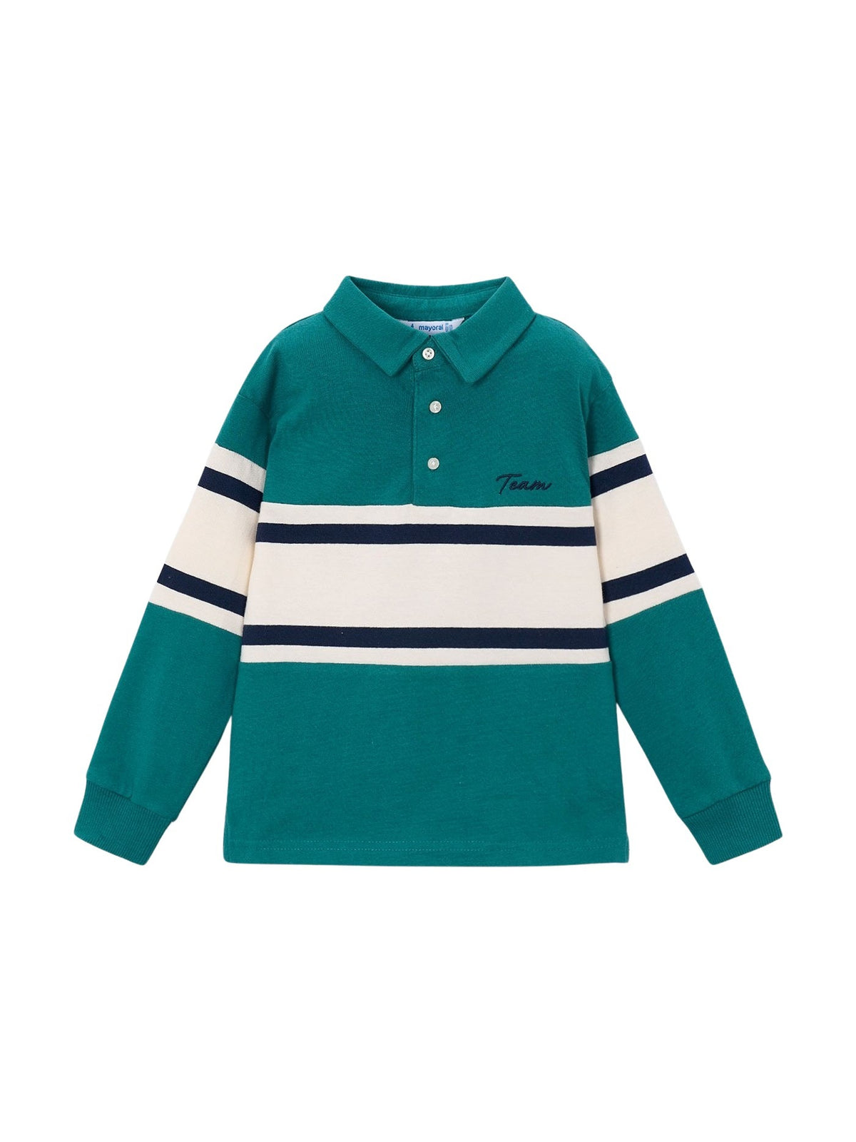 Polo m/comp. combinado bebé Lago (Turquesa)  para Menino - Mayoral