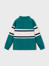 Polo m/comp. combinado bebé Lago (Turquesa)  para Menino - Mayoral
