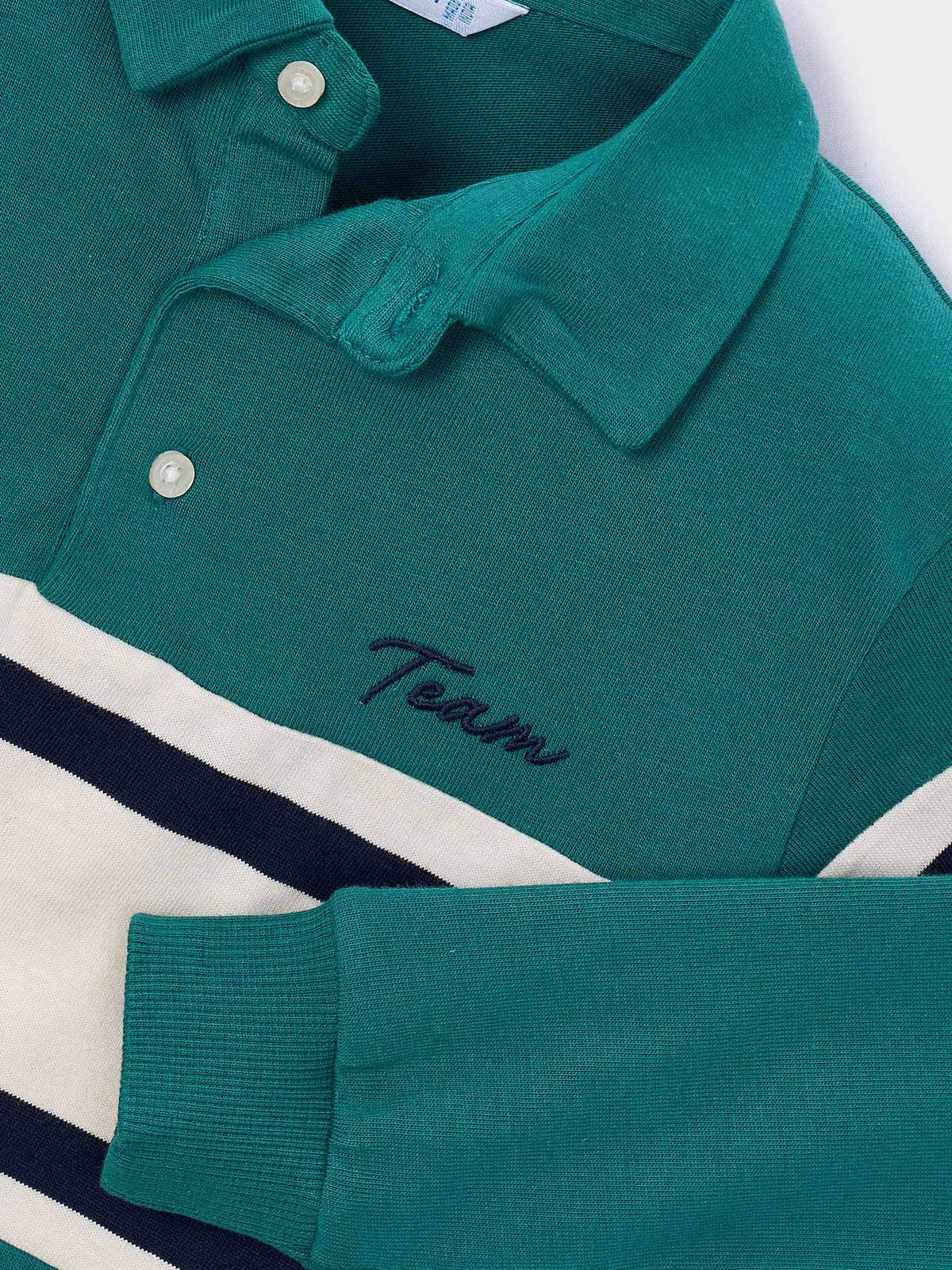 Polo m/comp. combinado bebé Lago (Turquesa)  para Menino - Mayoral