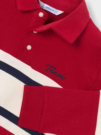 Polo m/comp. combinado bebé Vermelho (Vermelho)  para Menino - Mayoral