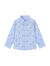Camisa m/comp. estampada Cachorrito (Celeste)  para Menino - Mayoral