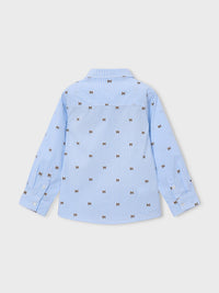 Camisa m/comp. estampada Cachorrito (Celeste)  para Menino - Mayoral