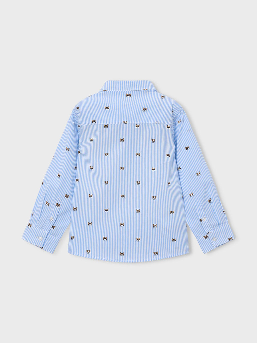Camisa m/comp. estampada Cachorrito (Celeste)  para Menino - Mayoral