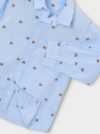 Camisa m/comp. estampada Cachorrito (Celeste)  para Menino - Mayoral