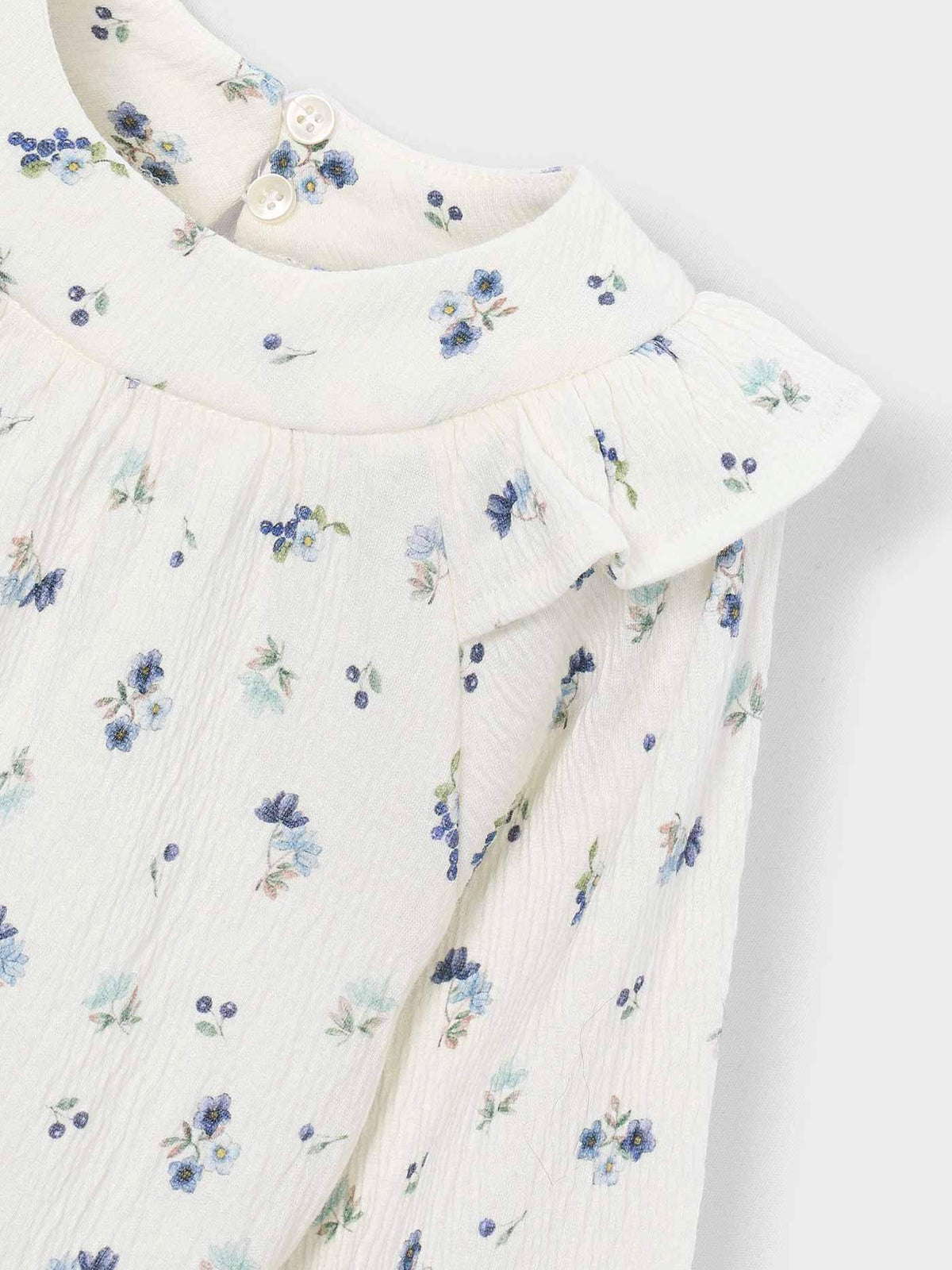 Blusa Bambula estampada Crú-anis (Creme / Pérola)  para Menina - Mayoral