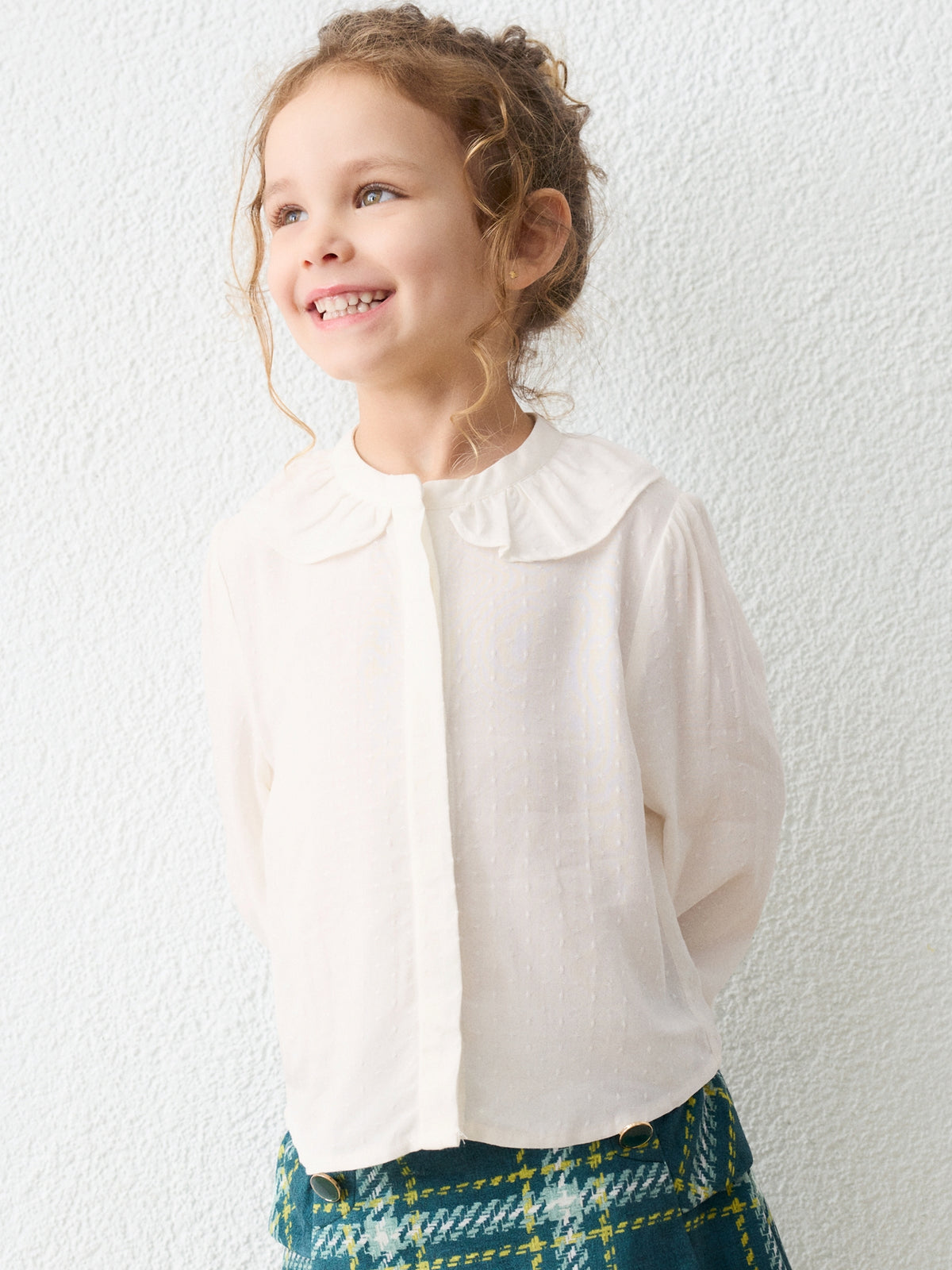 Blusa classica Crú (Creme / Pérola)  para Menina - Mayoral