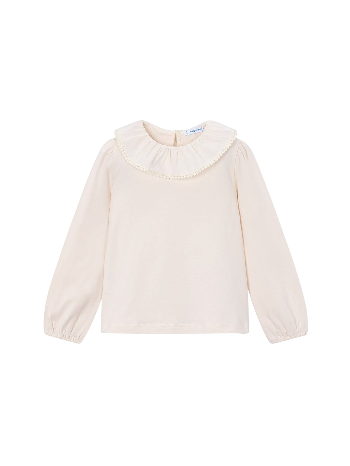 Blusa gola folhos Soja (Creme / Pérola)  para Menina - Mayoral