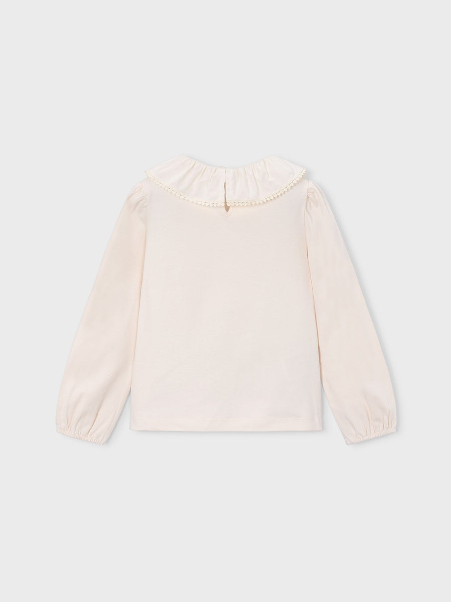 Blusa gola folhos Soja (Creme / Pérola)  para Menina - Mayoral