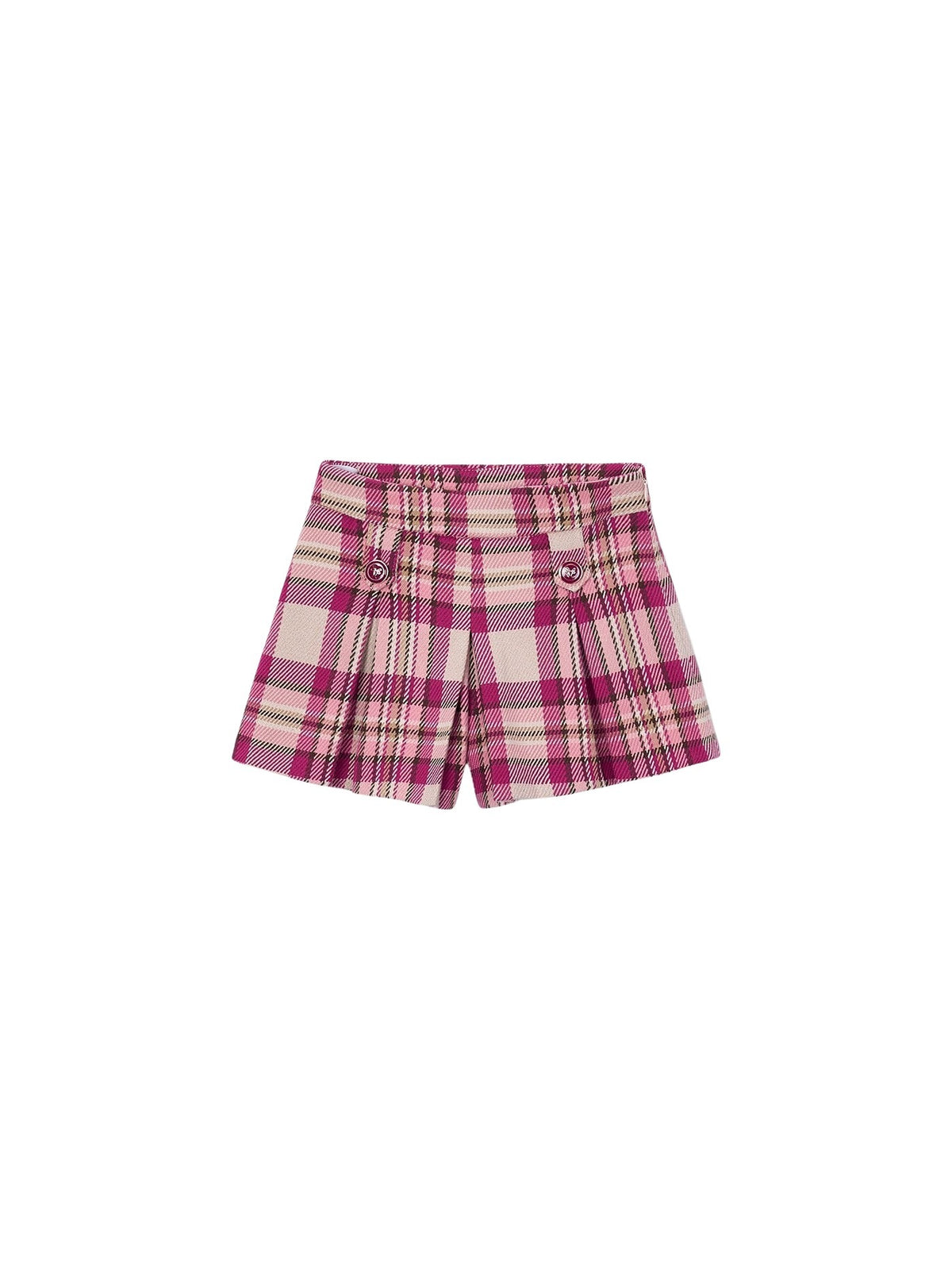 Bermuda xadrez Framboesa (Vermelho Escuro)  para Menina - Mayoral