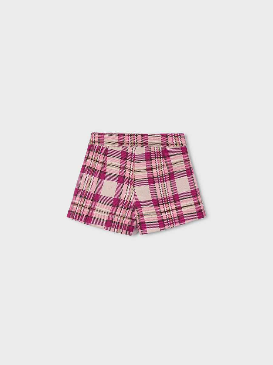 Bermuda xadrez Framboesa (Vermelho Escuro)  para Menina - Mayoral