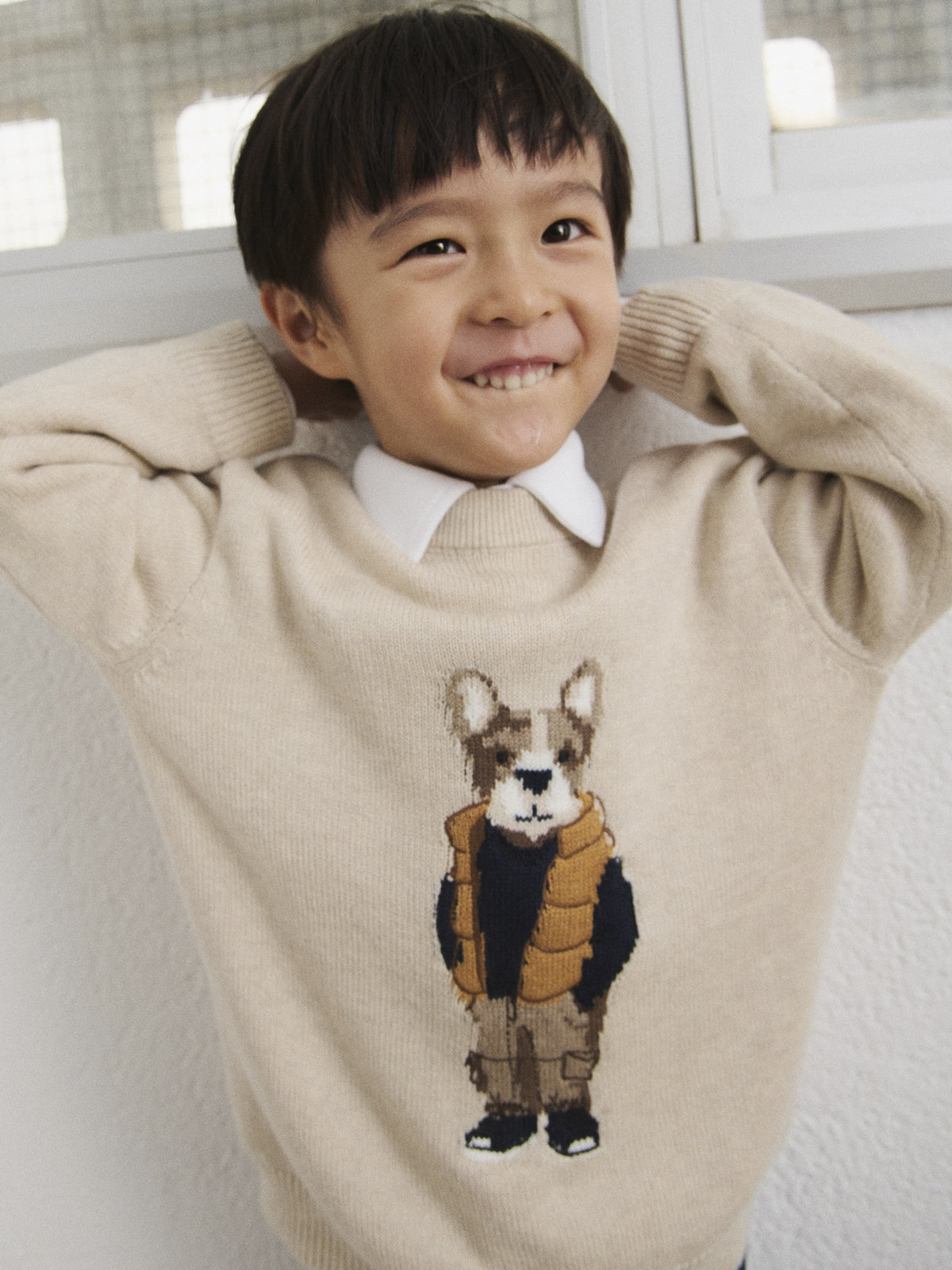 Jersey intarsia Cereal vig (Bege)  para Menino - Mayoral
