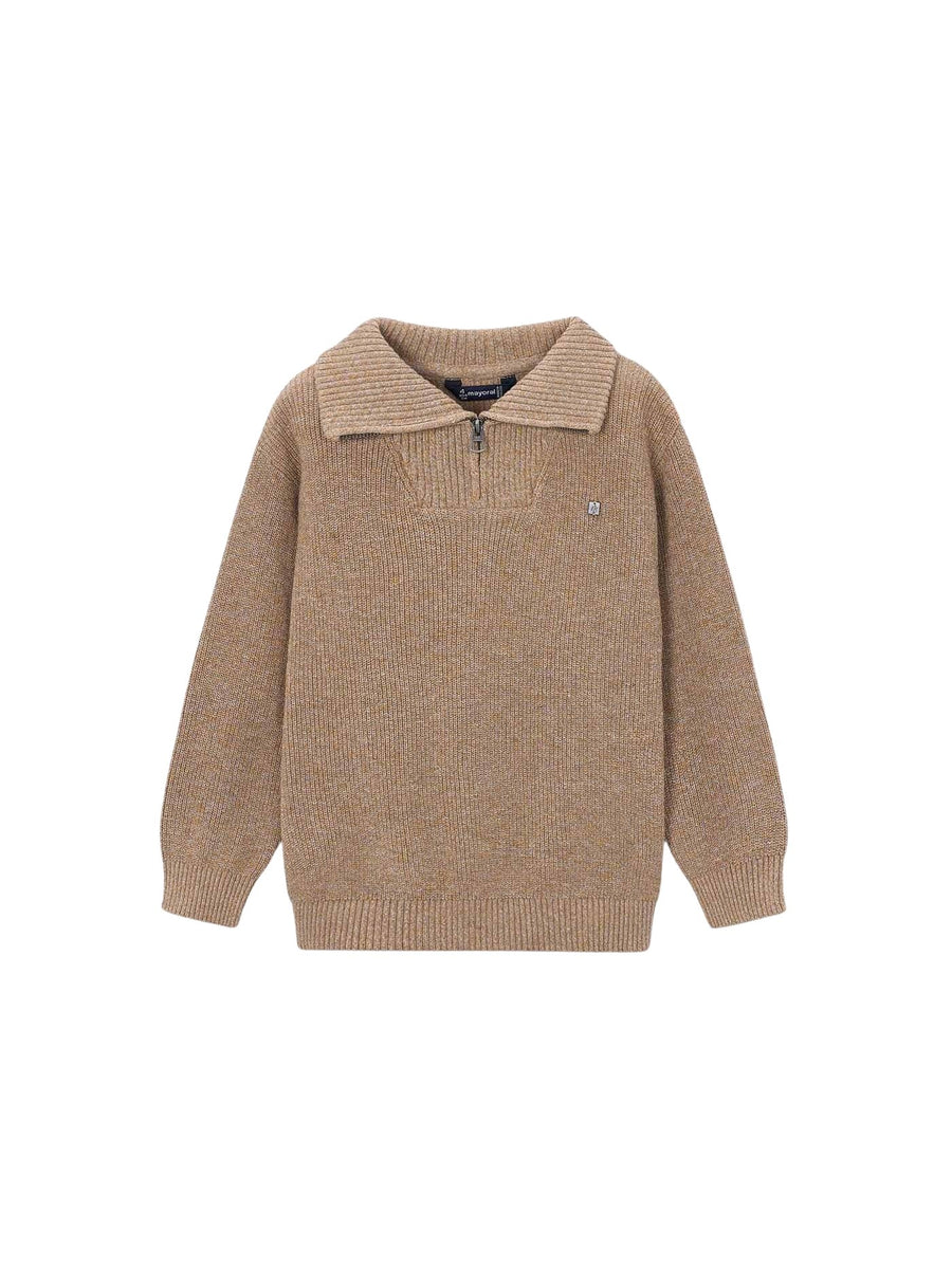 Jersey fecho Cacao twee (Castanho)  para Menino - Mayoral