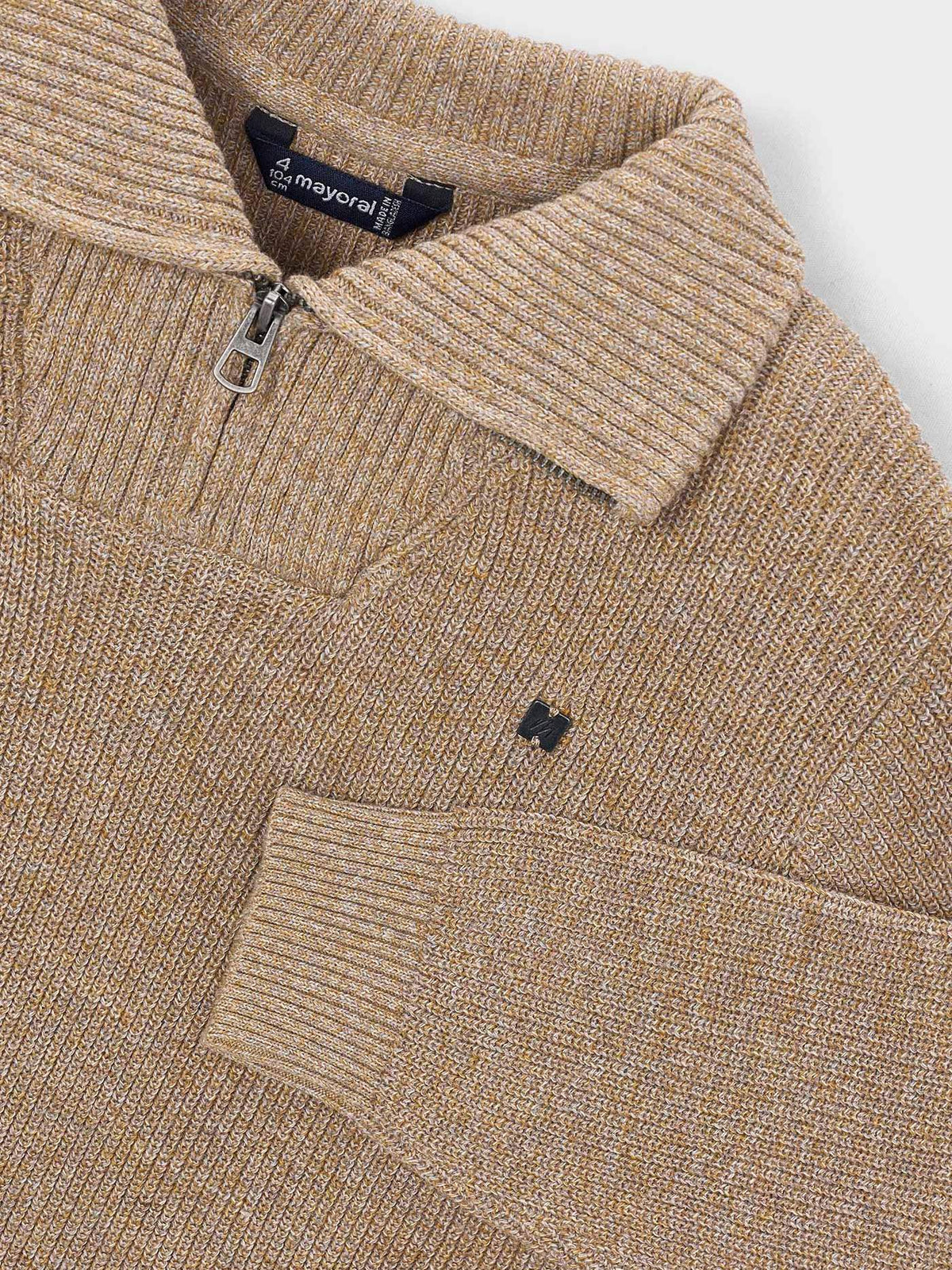 Jersey fecho Cacao twee (Castanho)  para Menino - Mayoral