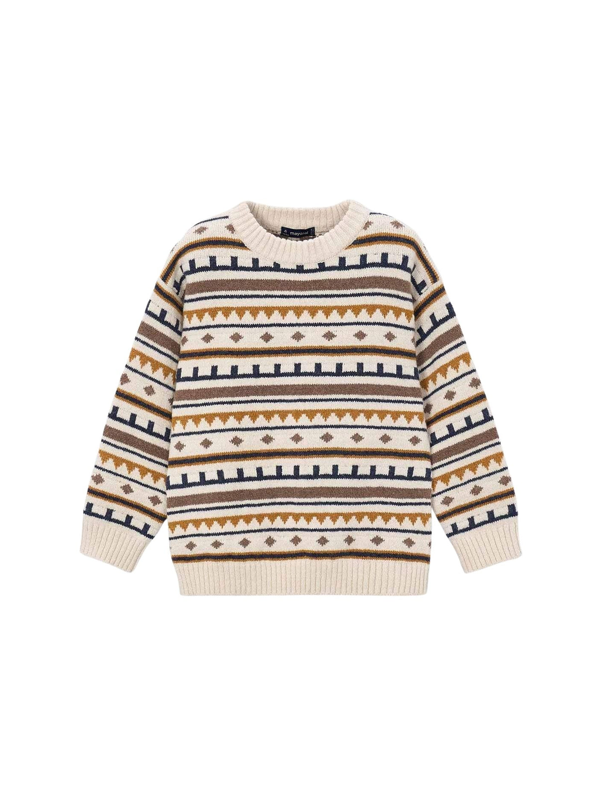Jersey jacquard Cereal vig (Bege)  para Menino - Mayoral