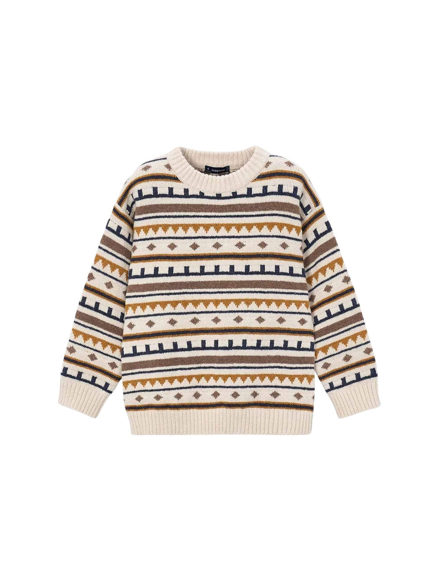 Jersey jacquard Cereal vig (Bege)  para Menino - Mayoral
