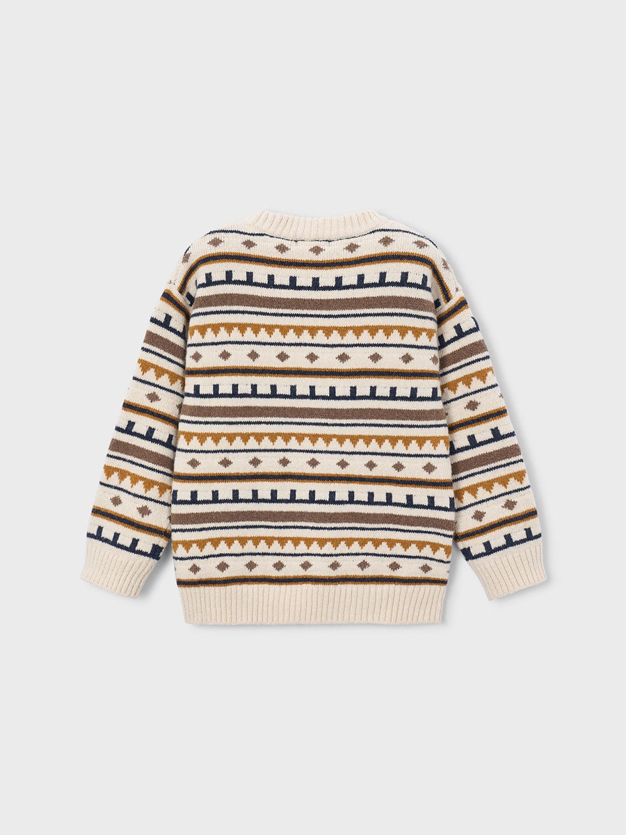 Jersey jacquard Cereal vig (Bege)  para Menino - Mayoral