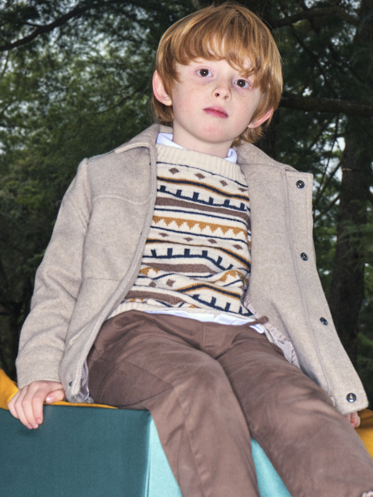 Jersey jacquard Cereal vig (Bege)  para Menino - Mayoral