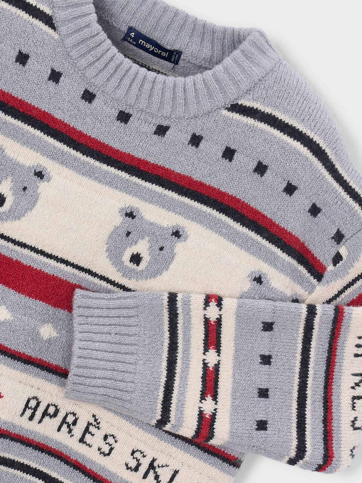Jersey jacquard Nebola vig (Cinza)  para Menino - Mayoral