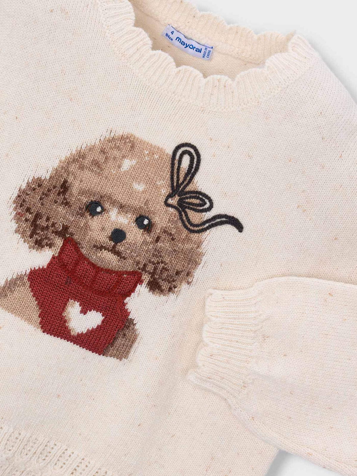Jersey intarsia Milk vig (Bege)  para Menina - Mayoral