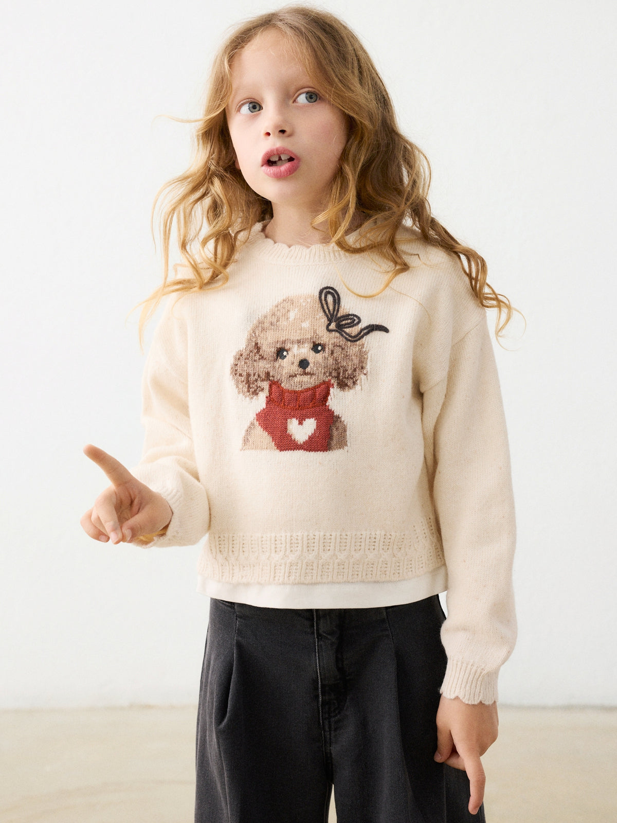 Jersey intarsia Milk vig (Bege)  para Menina - Mayoral