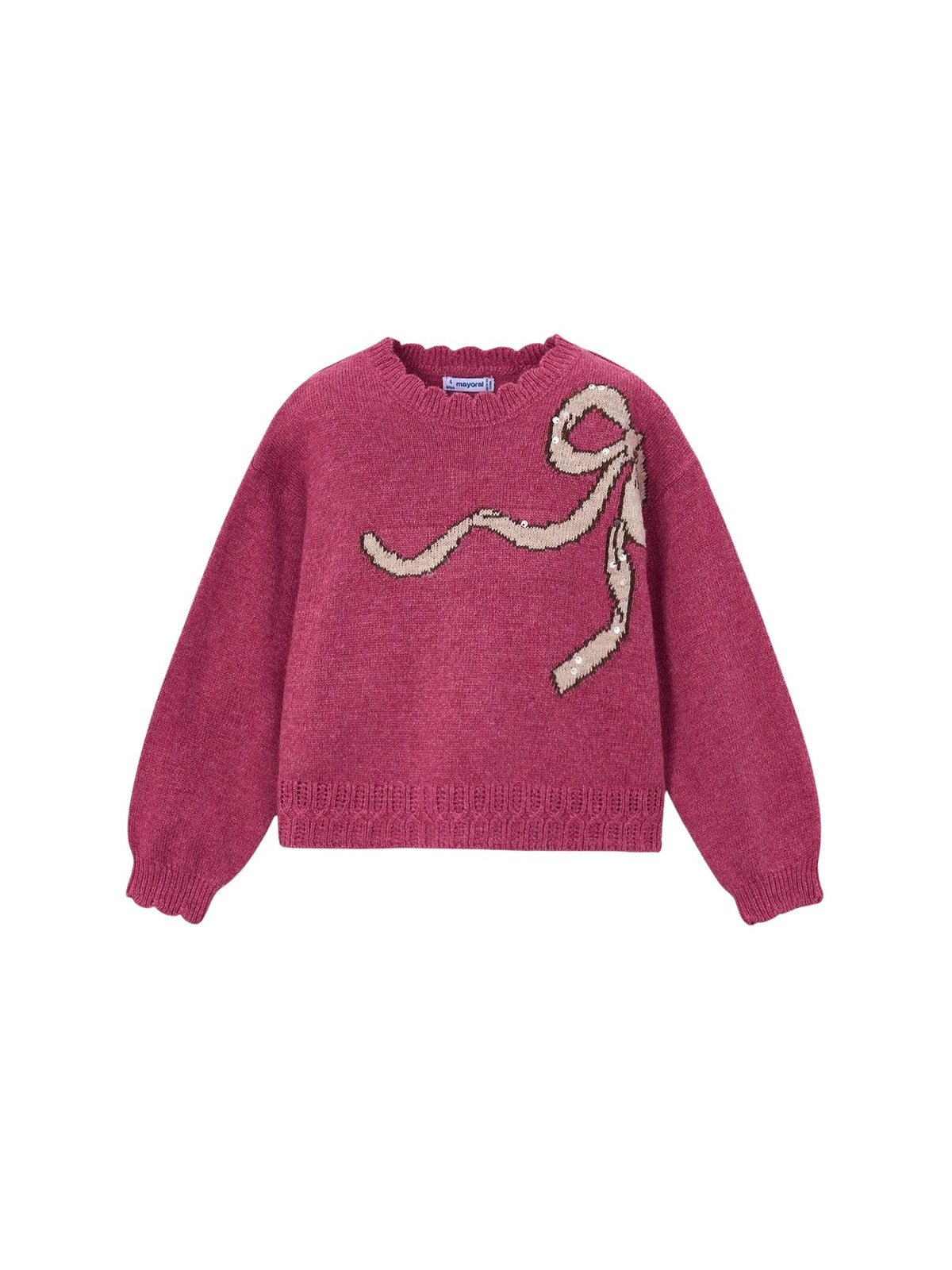 Jersey intarsia Petala mez (Rosa Velho)  para Menina - Mayoral