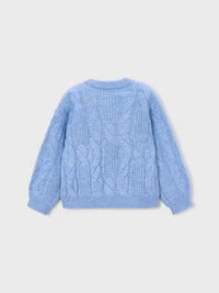Jersey flores 3D Céu mescla (Celeste)  para Menina - Mayoral