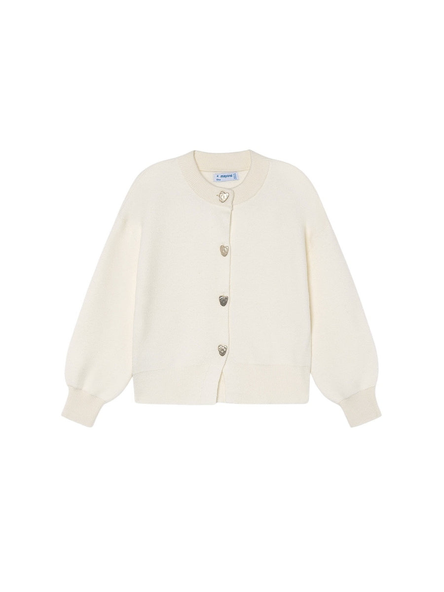 Casaco tricot bebé Soja (Creme / Pérola)  para Menina - Mayoral