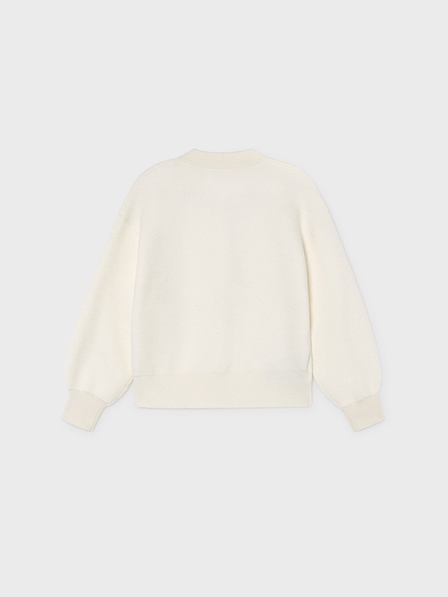 Casaco tricot bebé Soja (Creme / Pérola)  para Menina - Mayoral
