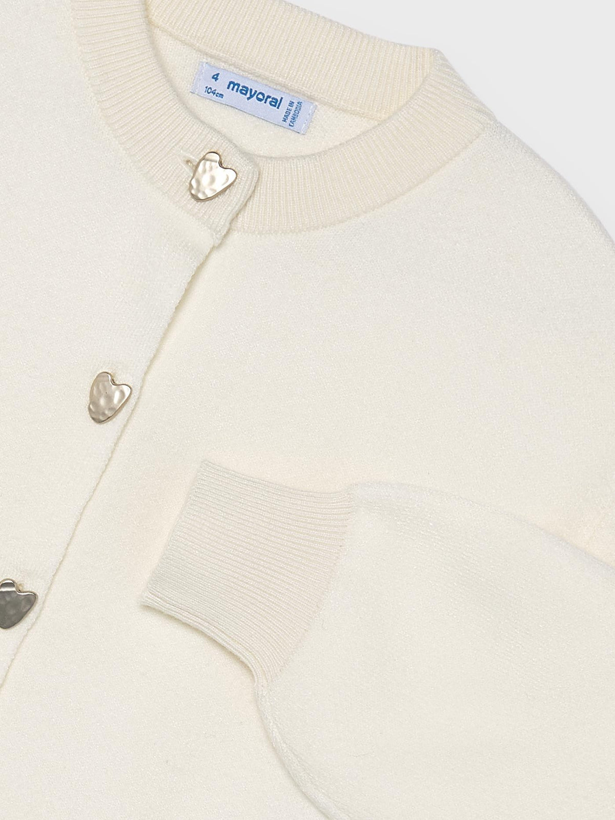 Casaco tricot bebé Soja (Creme / Pérola)  para Menina - Mayoral