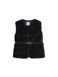 Colete pelo cinto Preto (Preto)  para Menina - Mayoral
