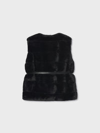 Colete pelo cinto Preto (Preto)  para Menina - Mayoral