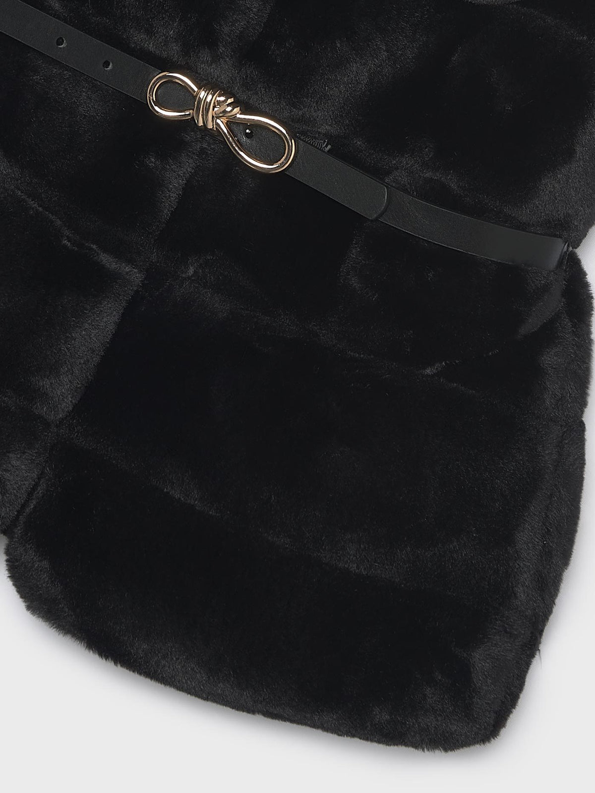 Colete pelo cinto Preto (Preto)  para Menina - Mayoral