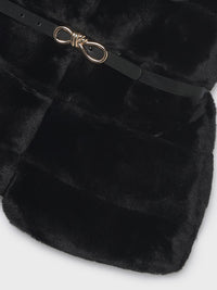 Colete pelo cinto Preto (Preto)  para Menina - Mayoral