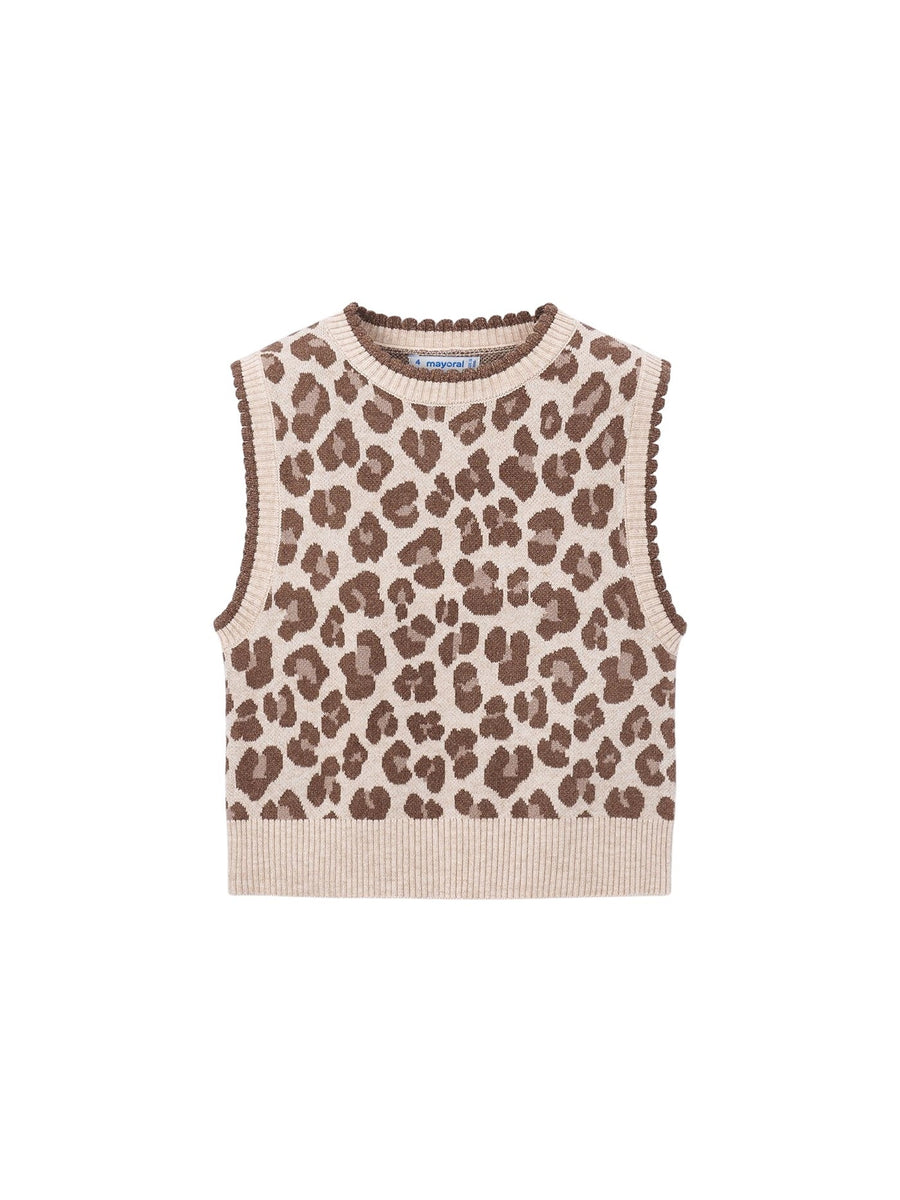 Colete tricot Castanha (Castanho)  para Menina - Mayoral