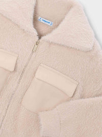 Casaco tricot pelo Biscuit (Castanho)  para Menina - Mayoral