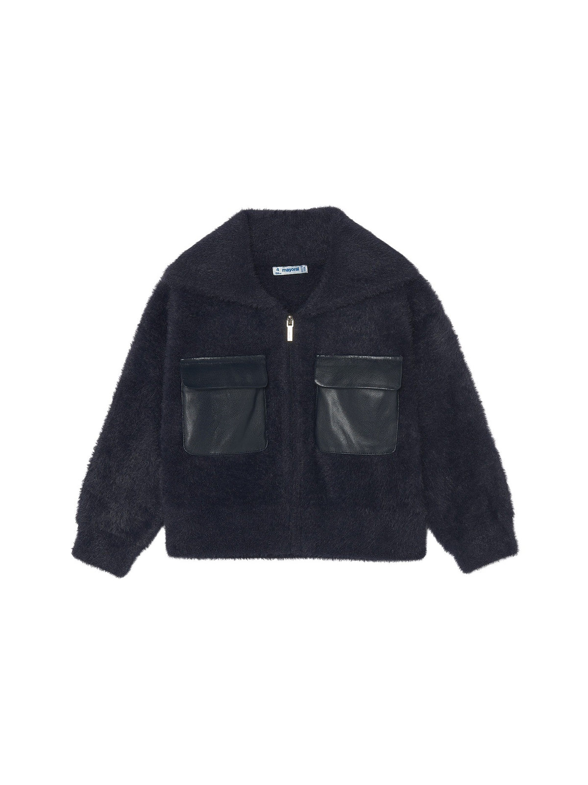 Casaco tricot pelo Marinho (Marinho)  para Menina - Mayoral