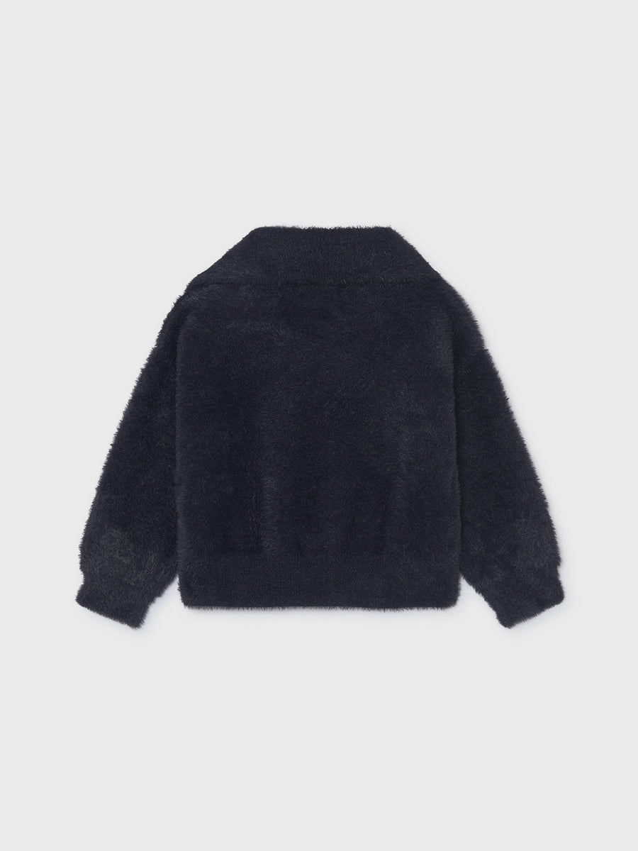 Casaco tricot pelo Marinho (Marinho)  para Menina - Mayoral