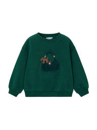 Sweat aplicações V.garrafa (Verde Escuro)  para Menina - Mayoral