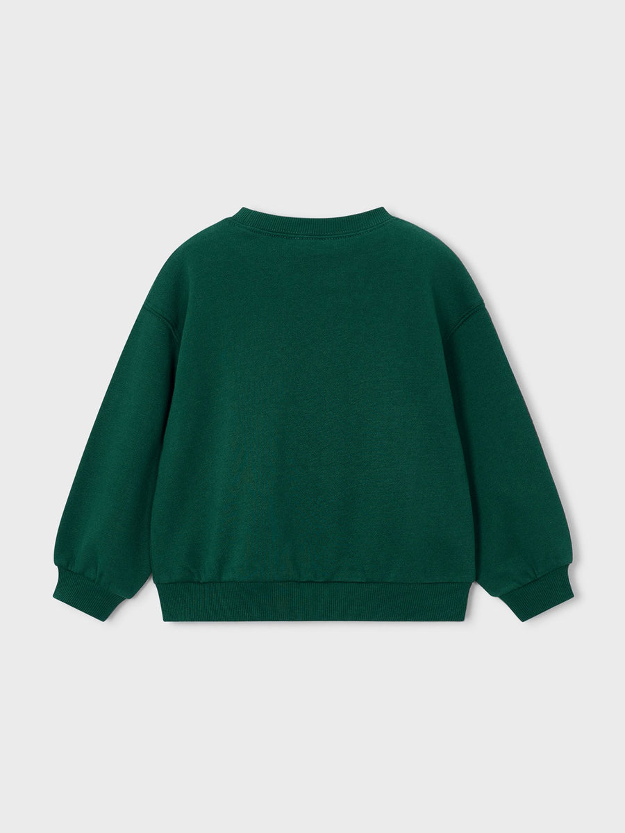 Sweat aplicações V.garrafa (Verde Escuro)  para Menina - Mayoral
