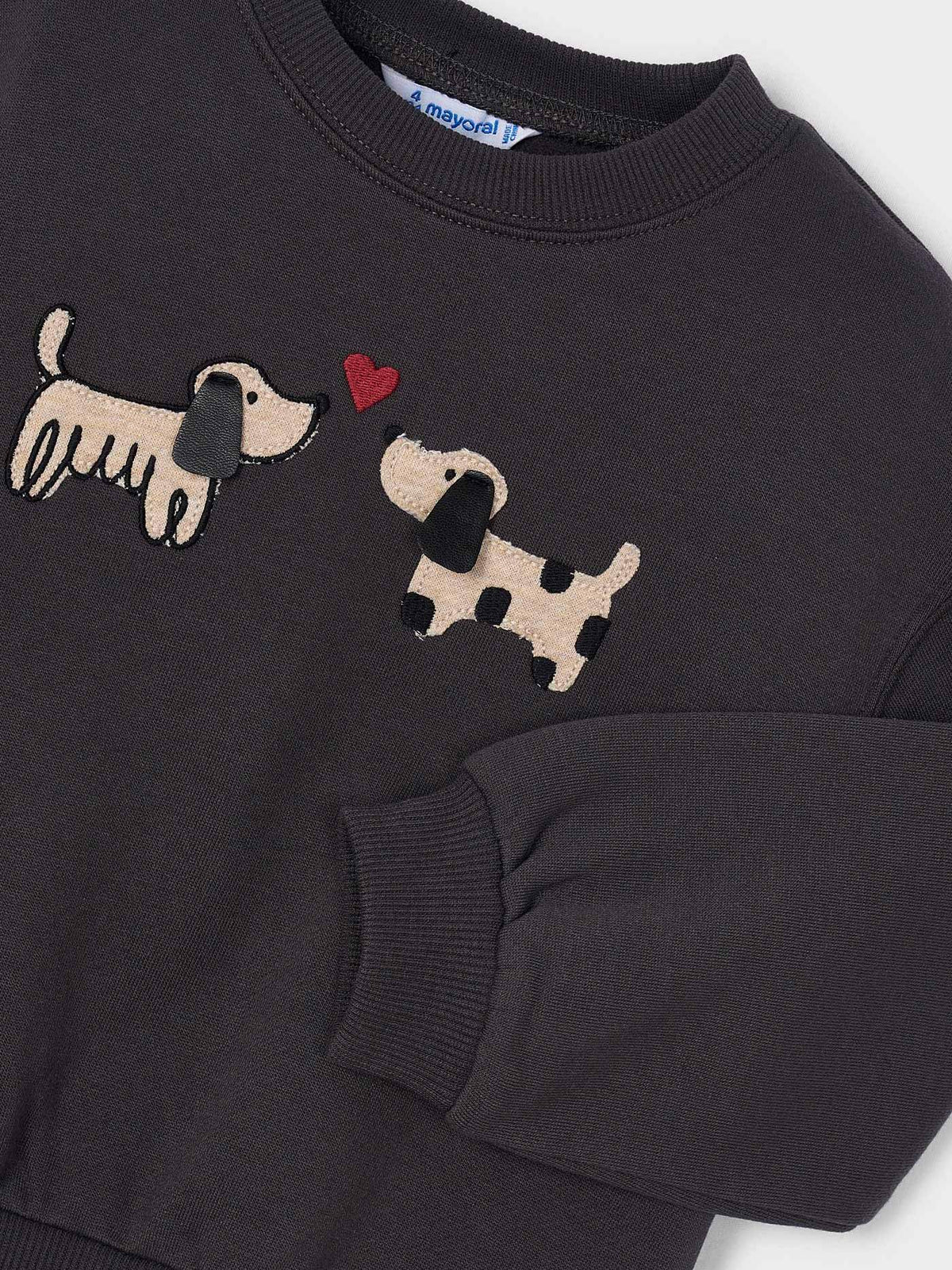 Sweat aplicações Carvão (Cinza Escuro)  para Menina - Mayoral