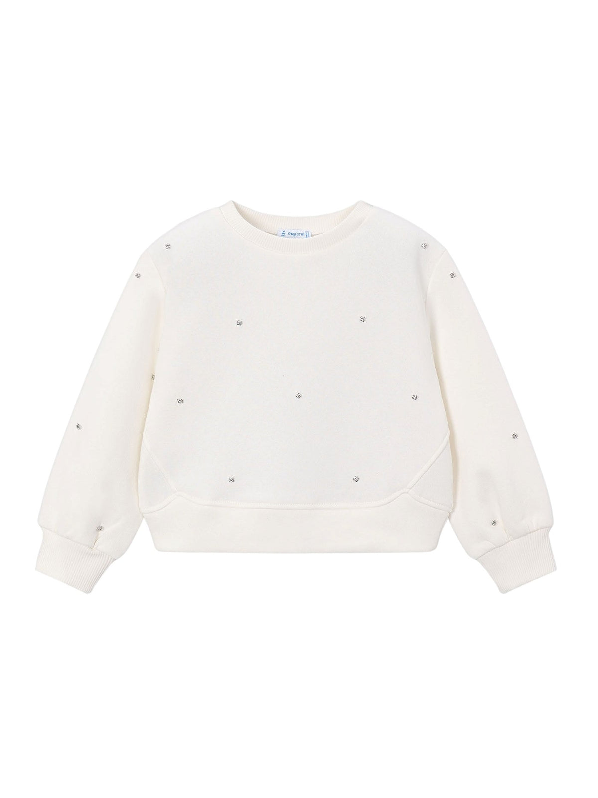 Sweat aplicações Crú (Creme / Pérola)  para Menina - Mayoral
